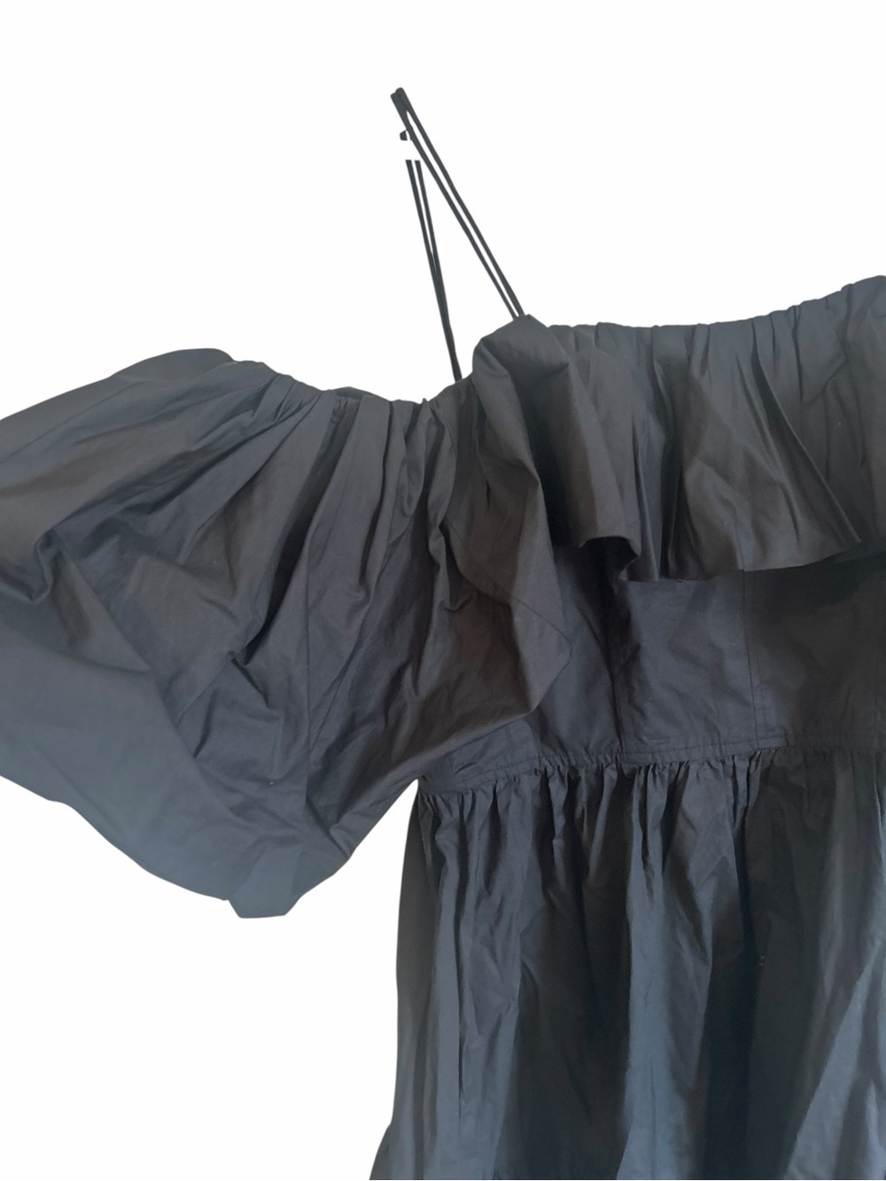 Ulla Johnson Lila Ruffled Mini Dress Noir Black - Picture 5 of 9